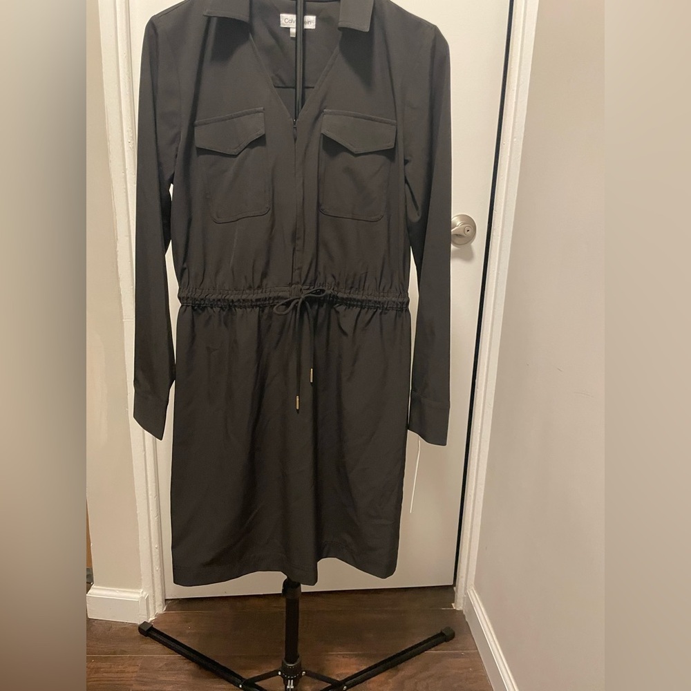 NWT Calvin Klein Black Utility Dress